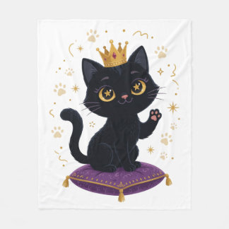 Zwarte Kat Deken Koninklijke Koningin Cadeau voor