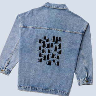 Zwarte kat denim jacket