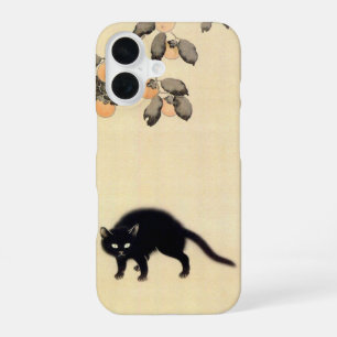 Zwarte Kat (detail), Shunsō, Japanse Kunst iPhone 16 Hoesje