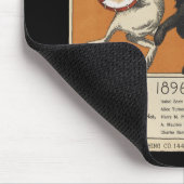 Zwarte kat die Banjo speelt, onbekende kunstenaar Muismat (Hoek)