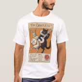 Zwarte kat die Banjo speelt, onbekende kunstenaar T-shirt (Voorkant)