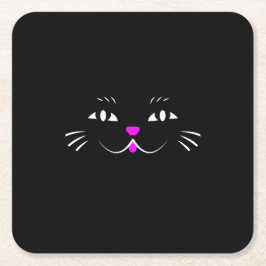 Zwarte kat die je kijkt kartonnen onderzetters