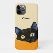 Zwarte Kat die Kijkt Case-Mate iPhone Case (Achterkant)