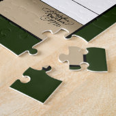 Zwarte kat die uit venster kijkt legpuzzel (Zijkant)