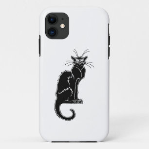 zwarte kat dier silhouet Case-Mate iPhone case