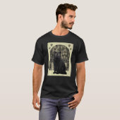 Zwarte Kat Dieren Hekserij T-shirt (Voorkant volledig)