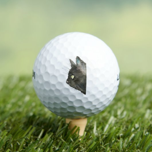 Zwarte Kat Dierenliefhebber Poes Kitten Huisdier  Golfballen (Insitu Shirt)