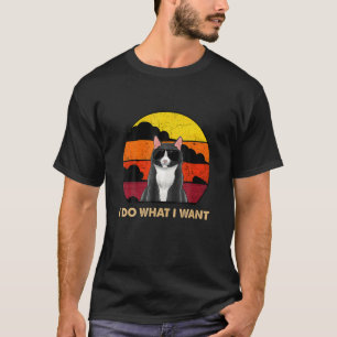 Zwarte kat doet wat ik wil dat de rode kat mijn ka t-shirt
