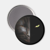 Zwarte Kat Donker en donkerder zijde Magneet (Voorkant / Achterkant)