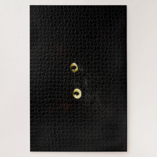 zwarte kat donkere donkere schaduwen puzzel legpuzzel (Verticaal)