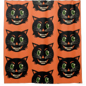 zwarte kat douchegordijn (Voorkant)