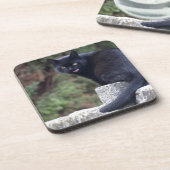 Zwarte kat drankjes onderzetter (Linkerzijde)