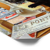 Zwarte kat Drink absint Poster (Hoek)