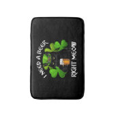 Zwarte kat Drink bier St. Patricks Day for Irish Badmat (Voorkant Verticaal)