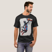 Zwarte Kat Dunk! T-shirt (Voorkant volledig)