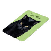 Zwarte kat echte foto keuken koelkast magneet (Linkerzijde)