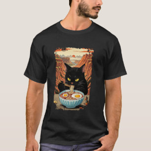 Zwarte Kat Eet Ramen Noedels Grand Canyon Nation T-shirt