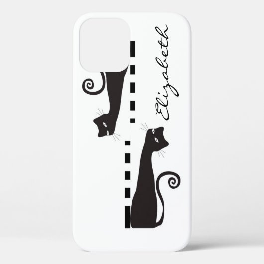 Zwarte Kat Eigen Merknaam Case-Mate iPhone Case (Achterkant)