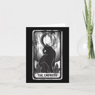 Zwarte Kat Empress Tarot Card Tank Top Kaart