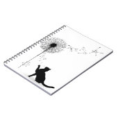 Zwarte kat en andelion notitieboek (Linkerzijde)