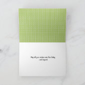 Zwarte kat- en andelionnaamdag kaart (Binnen)