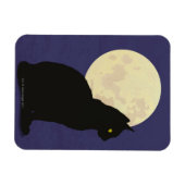Zwarte kat en de maan magneet (Horizontaal)