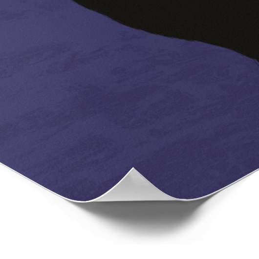 Zwarte kat en de maan poster (Hoek)