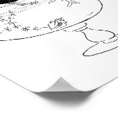 Zwarte kat en goudvis, Alexandre Steinlen Poster (Hoek)