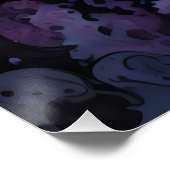 Zwarte kat en Halloween pompoenen op Moonlight Perfect Poster (Hoek)