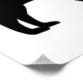 Zwarte kat en hartritmedane garens (kalkgroen) poster (Hoek)