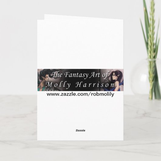 Zwarte kat en Jack-o-Lantern Fantasy Art Kaart (Achterkant)