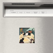 Zwarte kat en Japans Man Magneet (Insitu (Vaatwasser))