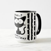 Zwarte kat en kattenliefhebber Mok (Voorkant rechts)