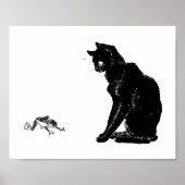 Zwarte kat en kikker, Alexandre Steinlen Poster (Voorkant)
