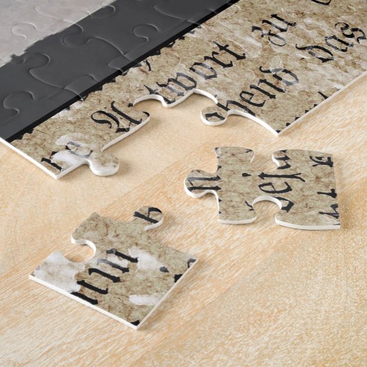 zwarte kat en kippen Halloween Legpuzzel (Zijkant)