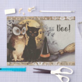  zwarte kat en kippen Halloween Tissuepapier (Craft)