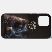 Zwarte Kat en Koffie Case-Mate iPhone Case (Achterkant (horizontaal))