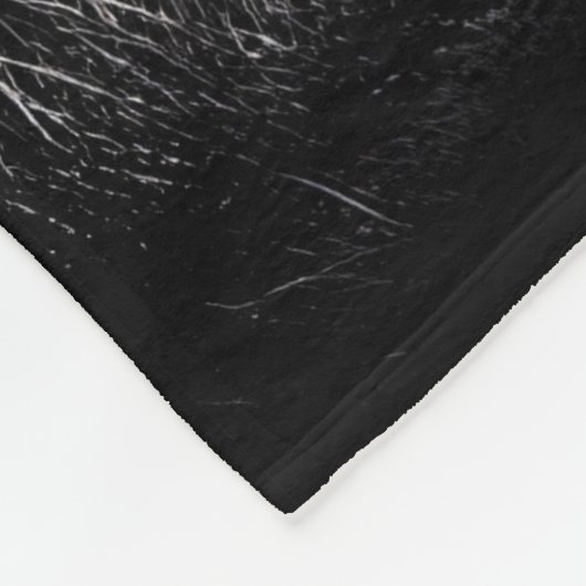 Zwarte kat en maan fleece deken (Hoek)