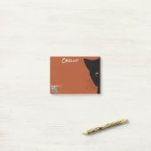 Zwarte kat en muis post-it® notes (Op bureau)