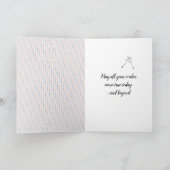 Zwarte Kat en Paardenbloem Verjaardag  Kaart (Binnen)