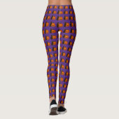 Zwarte kat en pompoen Halloween Leggings (Achterkant)