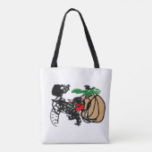 Zwarte Kat en Pompoen liefde Tote Bag (Achterkant)