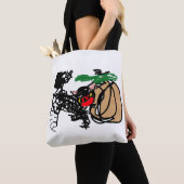 Zwarte Kat en Pompoen liefde Tote Bag (Dichtbij)