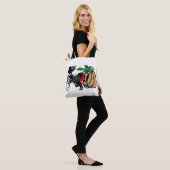 Zwarte Kat en Pompoen liefde Tote Bag (Op model)