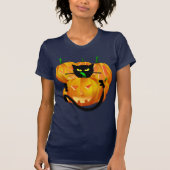 *Zwarte kat en pompoenen T-shirt (Voorkant)
