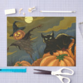 Zwarte kat- en pompoenzwijn tissuepapier (Craft)