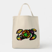 Zwarte Kat en Raaf patch leuk Tote Bag (Achterkant)