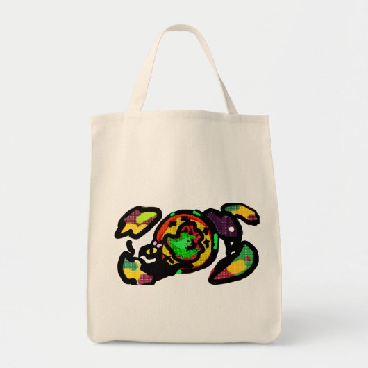 Zwarte Kat en Raaf patch leuk Tote Bag (Voorkant)