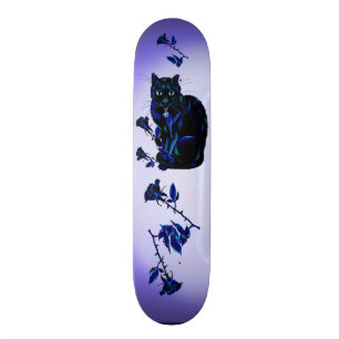 Zwarte Kat en Rozen Skateboard