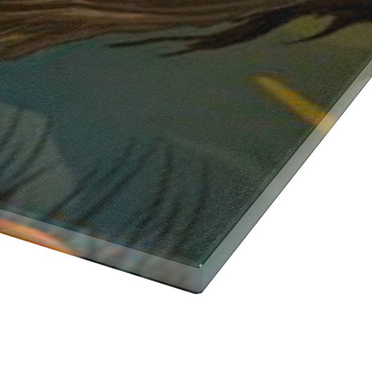 Zwarte kat en ruggengraat snijplank (Hoek)